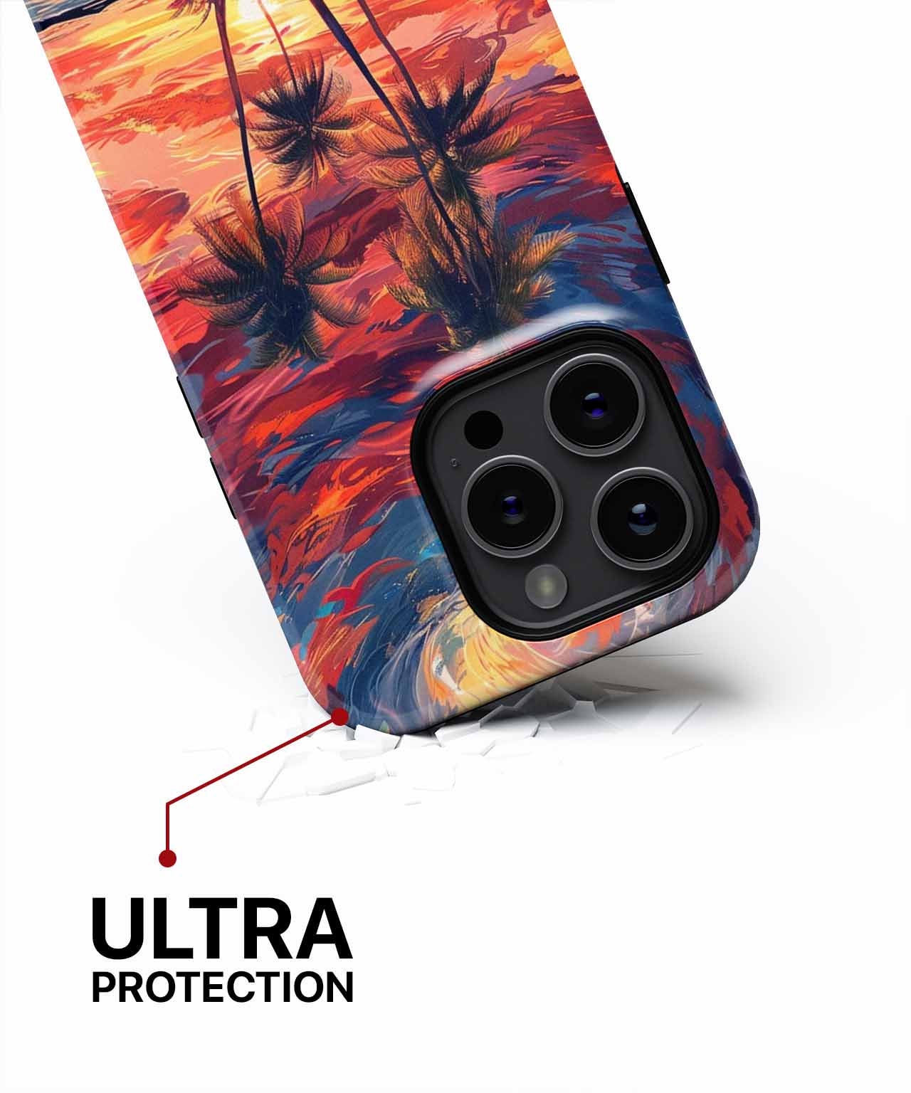 Swirling Tropical Paradise at Sunset iPhone case Case Cazify - Delivery Canada