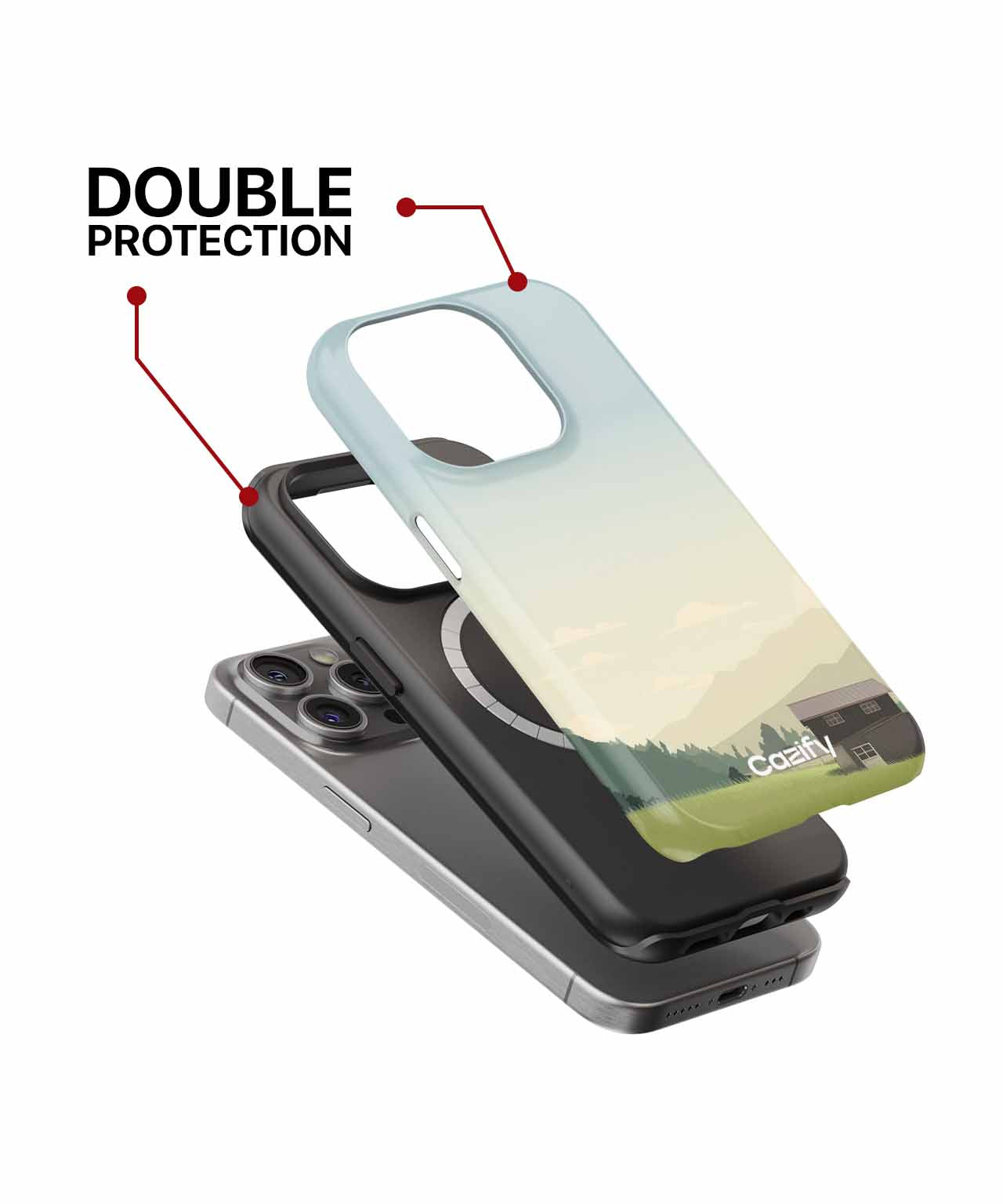 Tranquil Country Escape with Cozy Home iPhone case Case Cazify - Delivery Canada