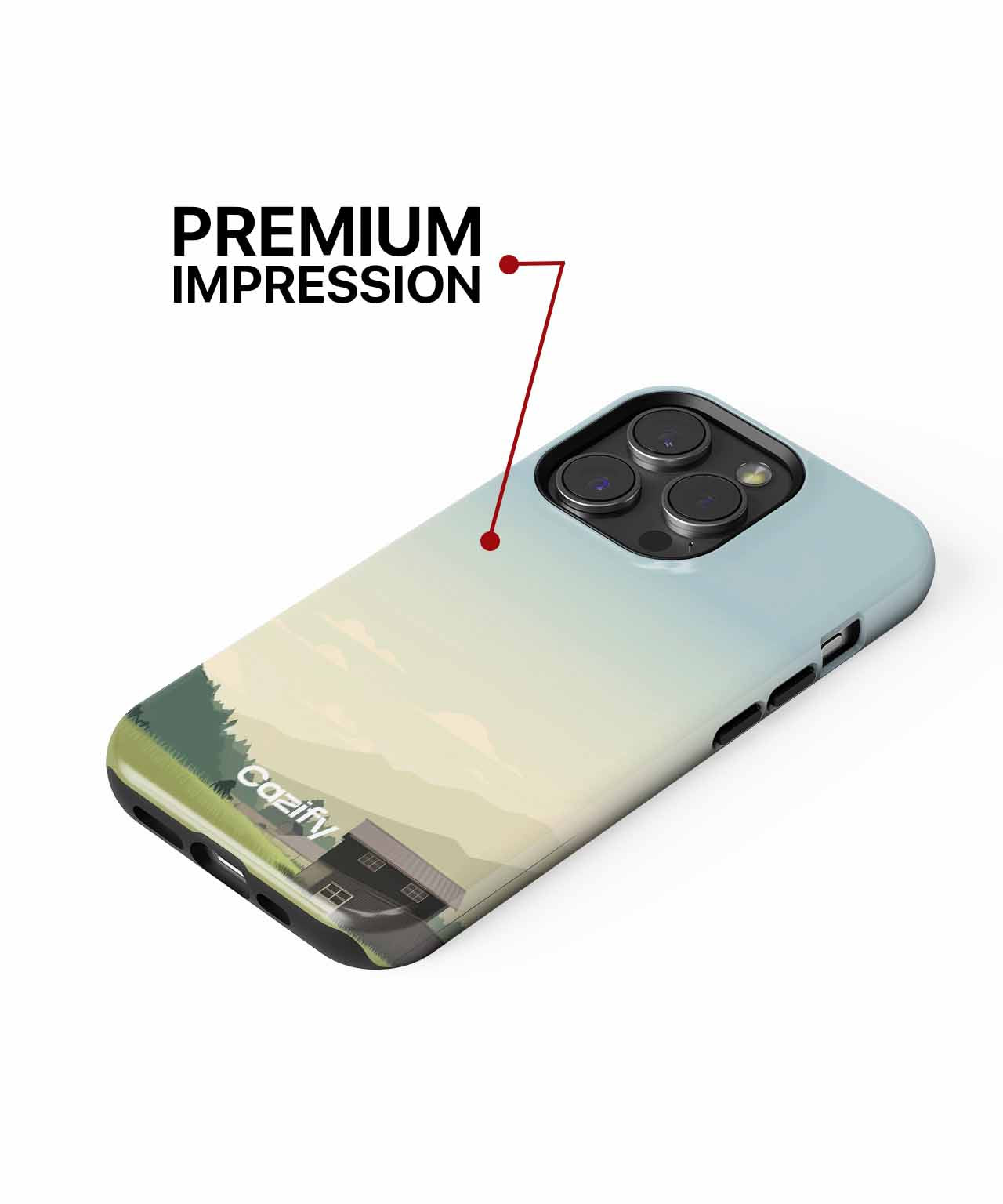 Tranquil Country Escape with Cozy Home iPhone case Case Cazify - Delivery Canada