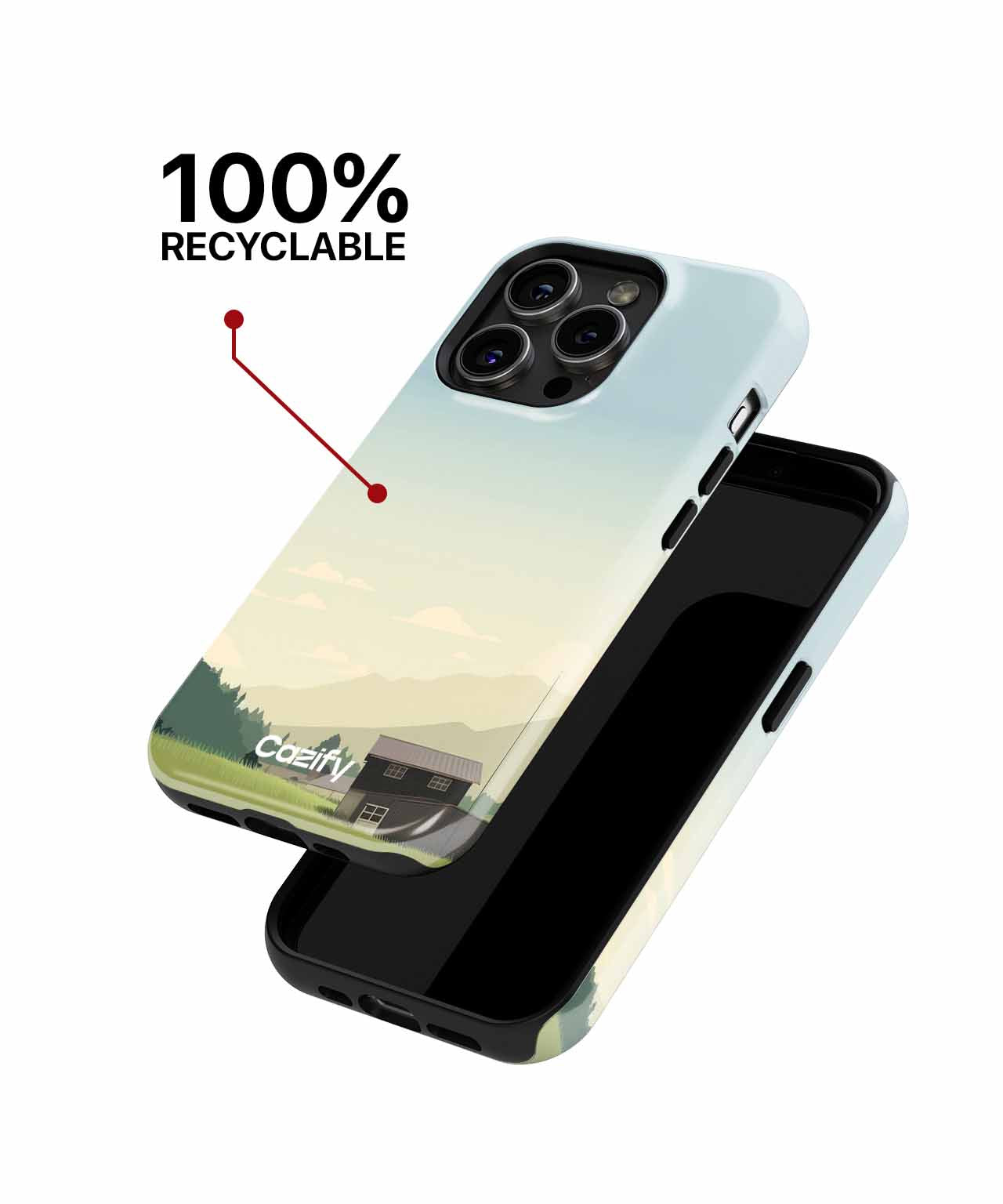 Tranquil Country Escape with Cozy Home iPhone case Case Cazify - Delivery Canada