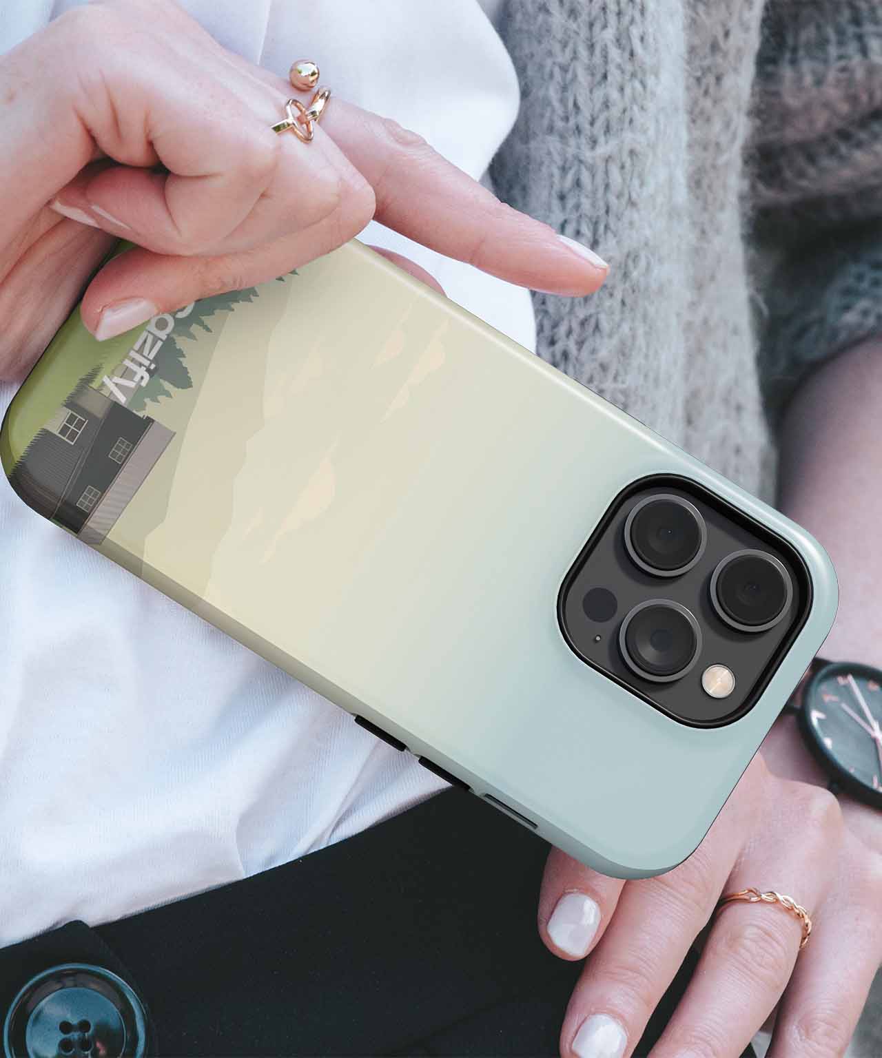 Tranquil Country Escape with Cozy Home iPhone case Case Cazify - Delivery Canada