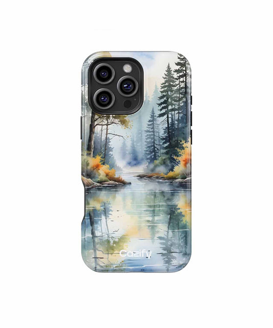 Tranquil Forest Reflections with Autumn Colors iPhone case Case Cazify - Delivery Canada