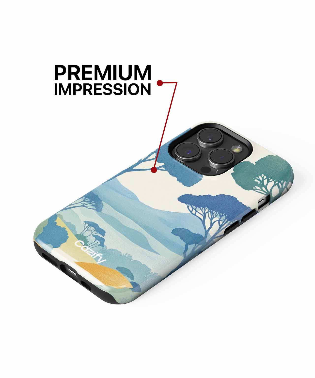 Tranquil Nature Escape with Playful Trees iPhone case Case Cazify - Delivery Canada