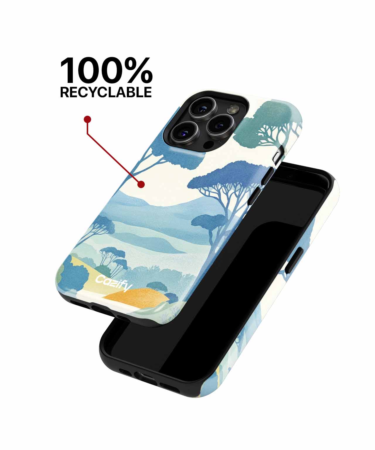 Tranquil Nature Escape with Playful Trees iPhone case Case Cazify - Delivery Canada