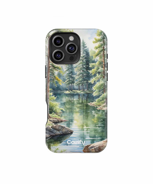 Tranquil Nature Retreat with Stunning Reflections iPhone case Case Cazify - Delivery Canada