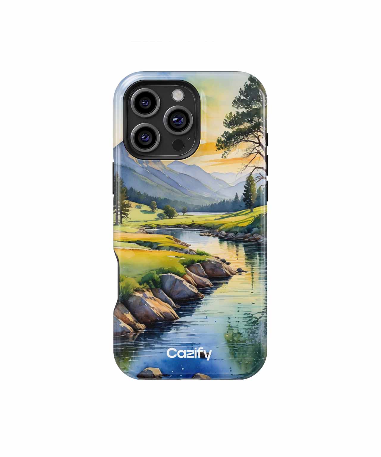 Tranquil Nature Serenity with Mountain View iPhone case Case Cazify - Delivery Canada