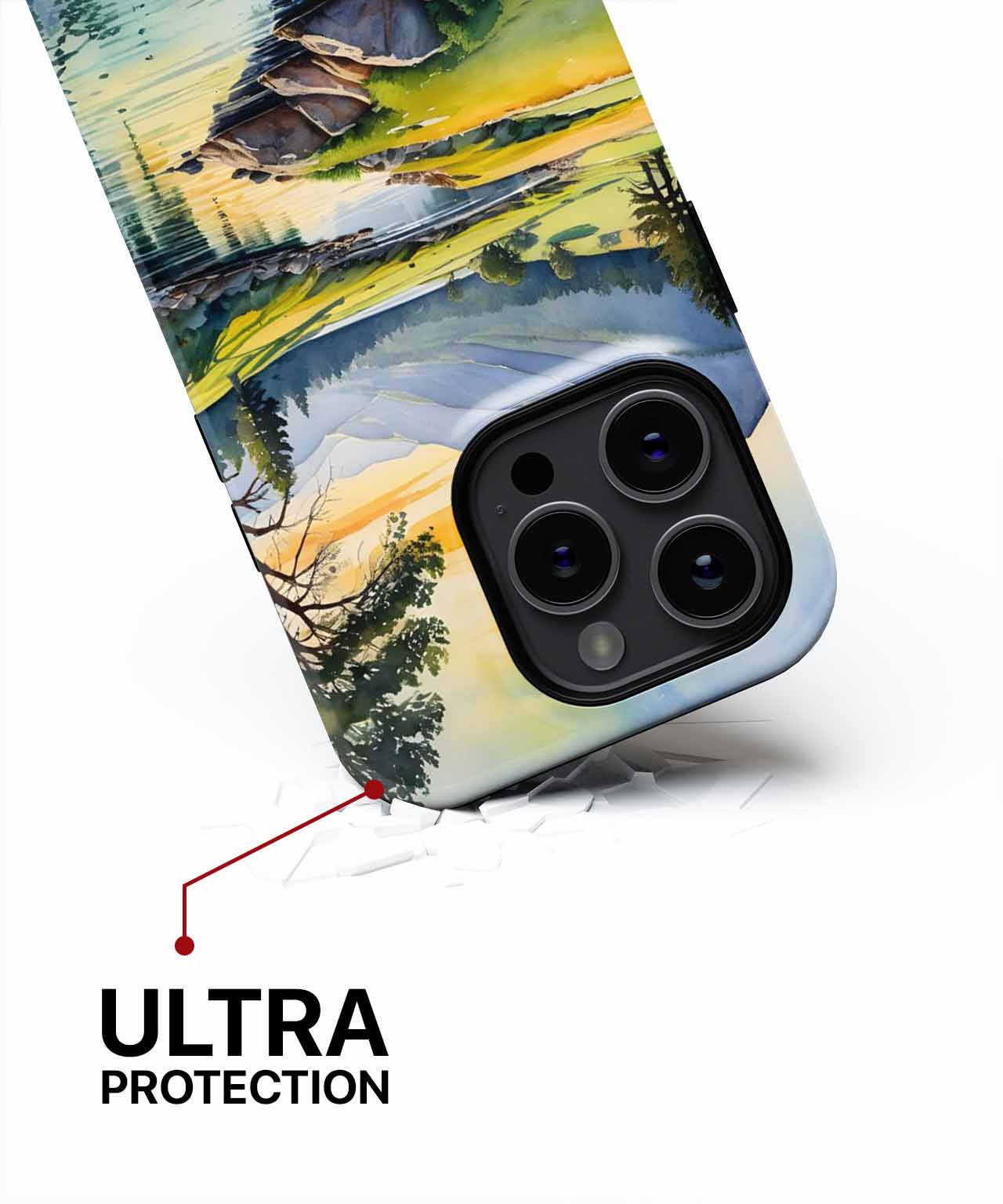 Tranquil Nature Serenity with Mountain View iPhone case Case Cazify - Delivery Canada