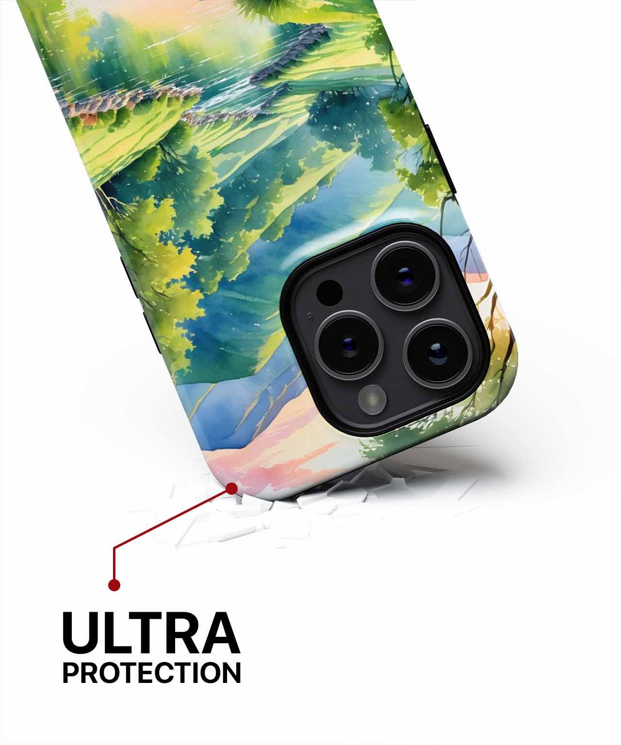 Tranquil Riverbank Retreat with Serene Mountains iPhone case Case Cazify - Delivery Canada