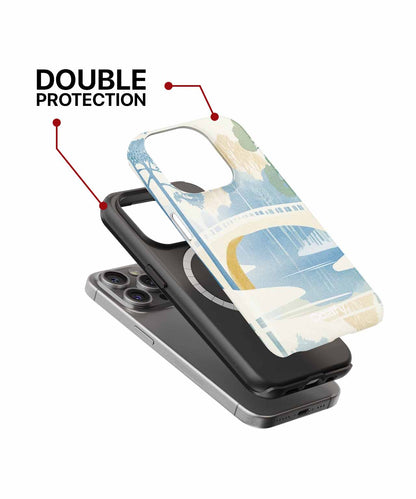 Tranquil Winter Wonderland with a Bridge iPhone case Case Cazify - Delivery Canada