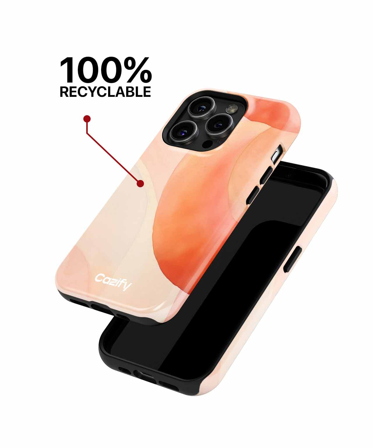 Translucent Waves of Peachy Delight iPhone case Case Cazify - Delivery Canada