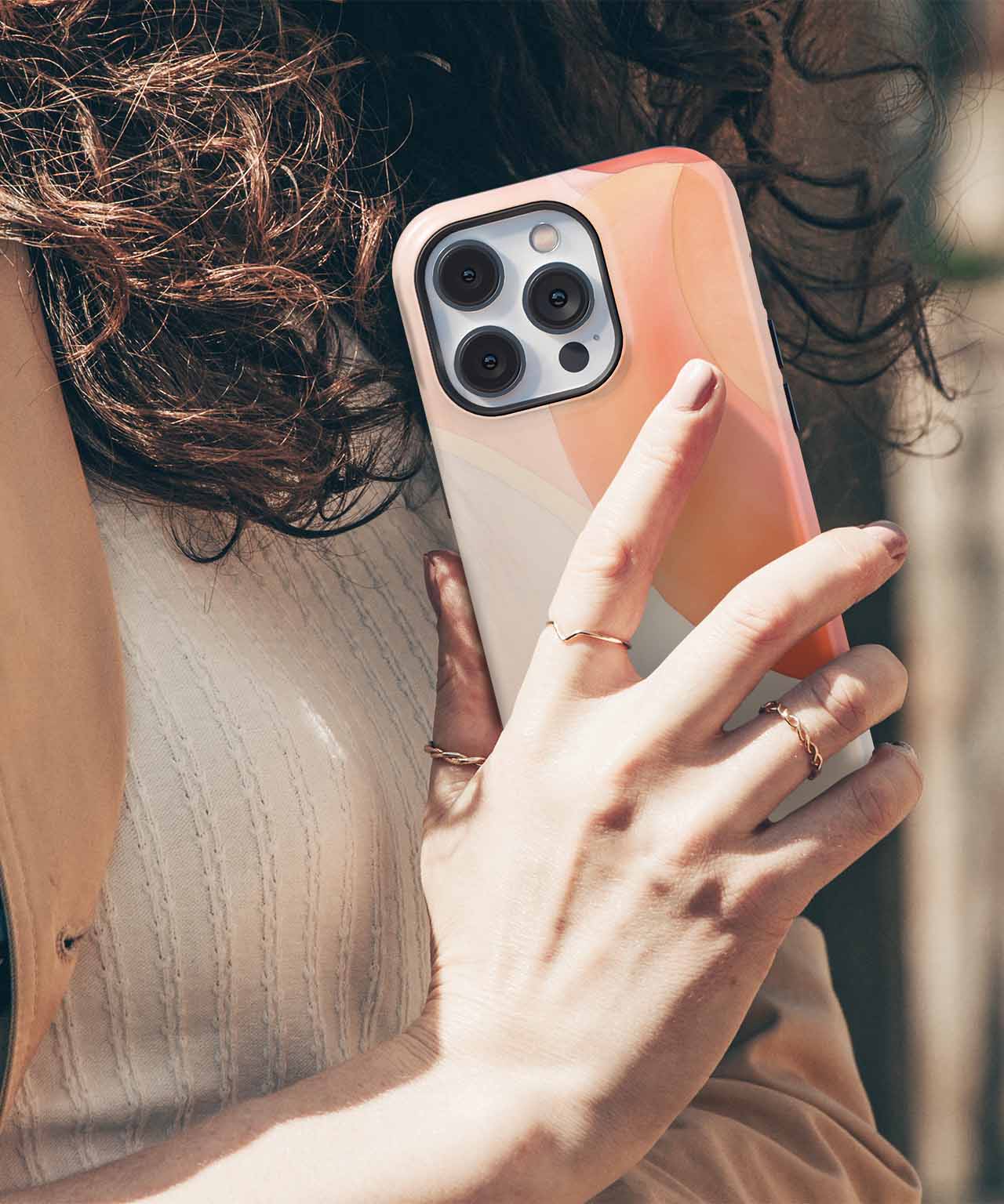Translucent Waves of Peachy Delight iPhone case Case Cazify - Delivery Canada
