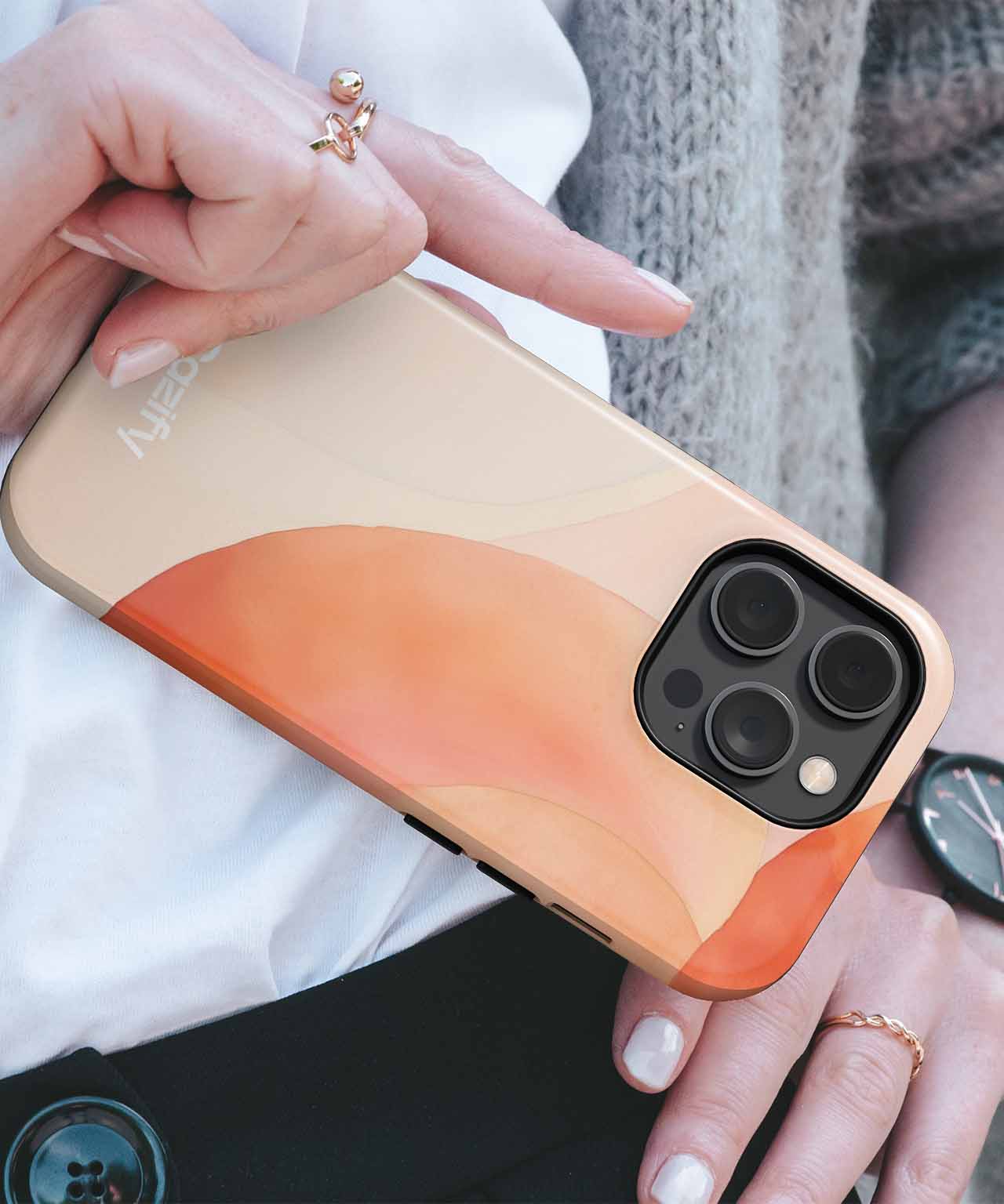 Translucent Waves of Peachy Delight iPhone case Case Cazify - Delivery Canada