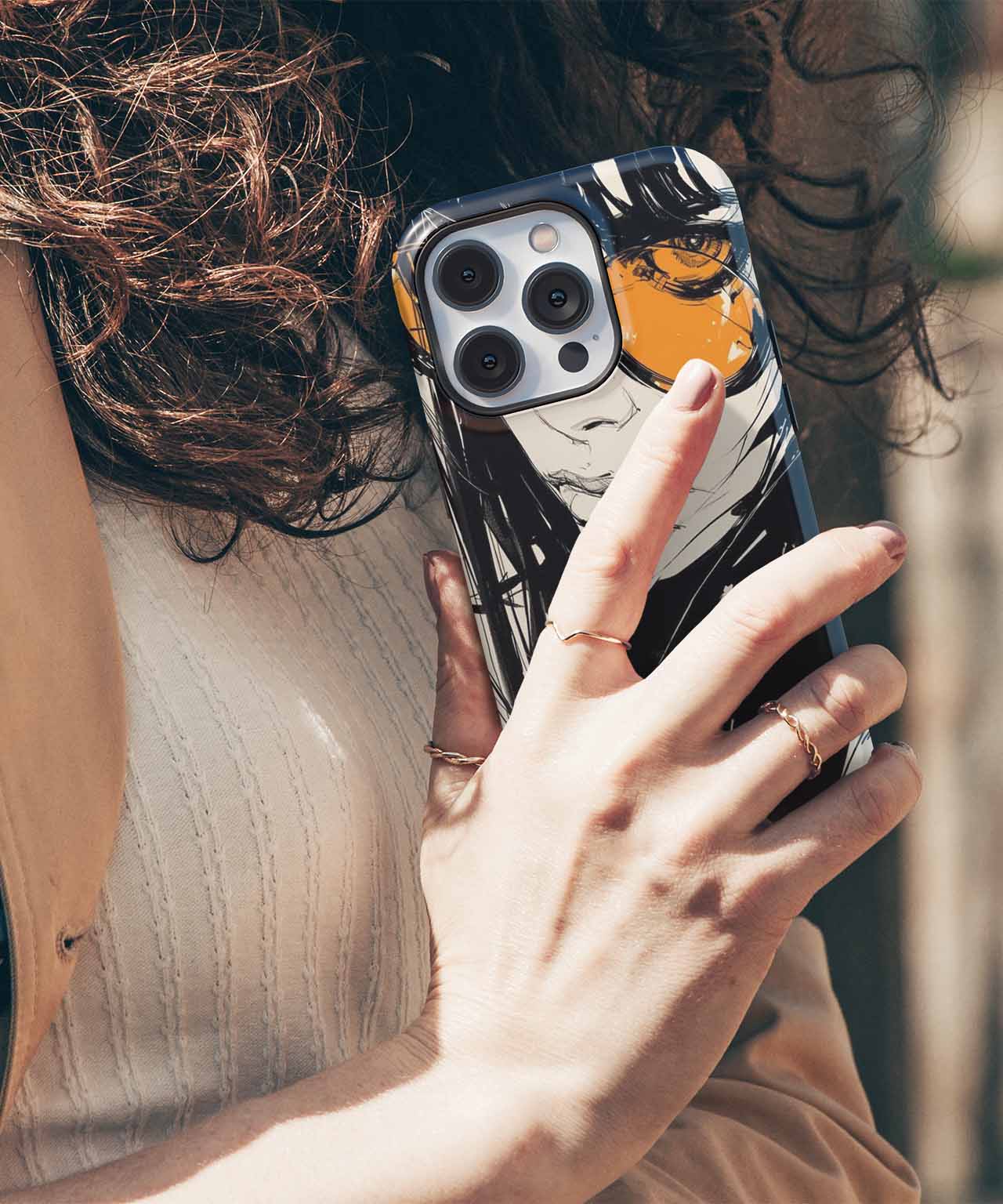 Trendy Lady in Bold Sunglasses iPhone case Case Cazify - Delivery Canada