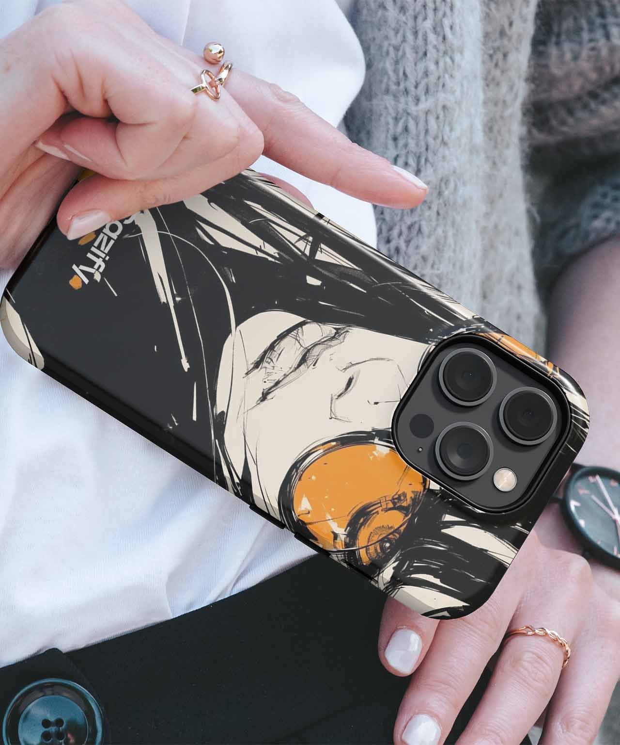 Trendy Lady in Bold Sunglasses iPhone case Case Cazify - Delivery Canada