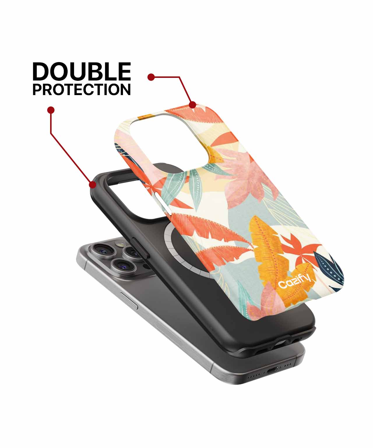 Tropical Delight with Vibrant Leaves iPhone case Case Cazify - Delivery Canada