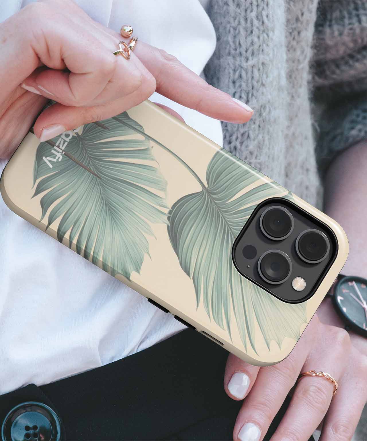 Tropical Leaf Party Vibes iPhone case Case Cazify - Delivery Canada