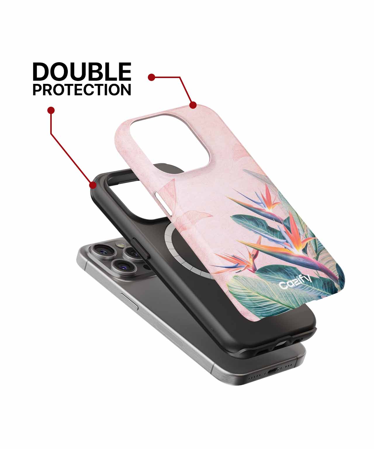 Tropical Paradise Bright Colors and Leaves iPhone case Case Cazify - Delivery Canada