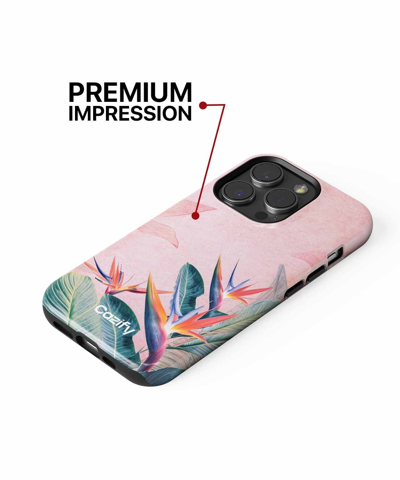 Tropical Paradise Bright Colors and Leaves iPhone case Case Cazify - Delivery Canada