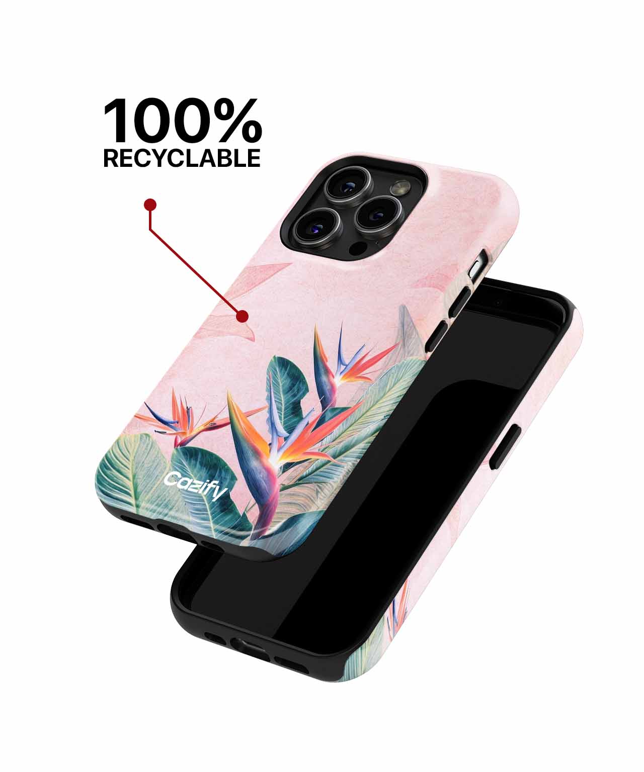 Tropical Paradise Bright Colors and Leaves iPhone case Case Cazify - Delivery Canada