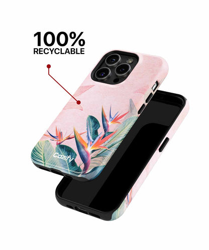 Tropical Paradise Bright Colors and Leaves iPhone case Case Cazify - Delivery Canada