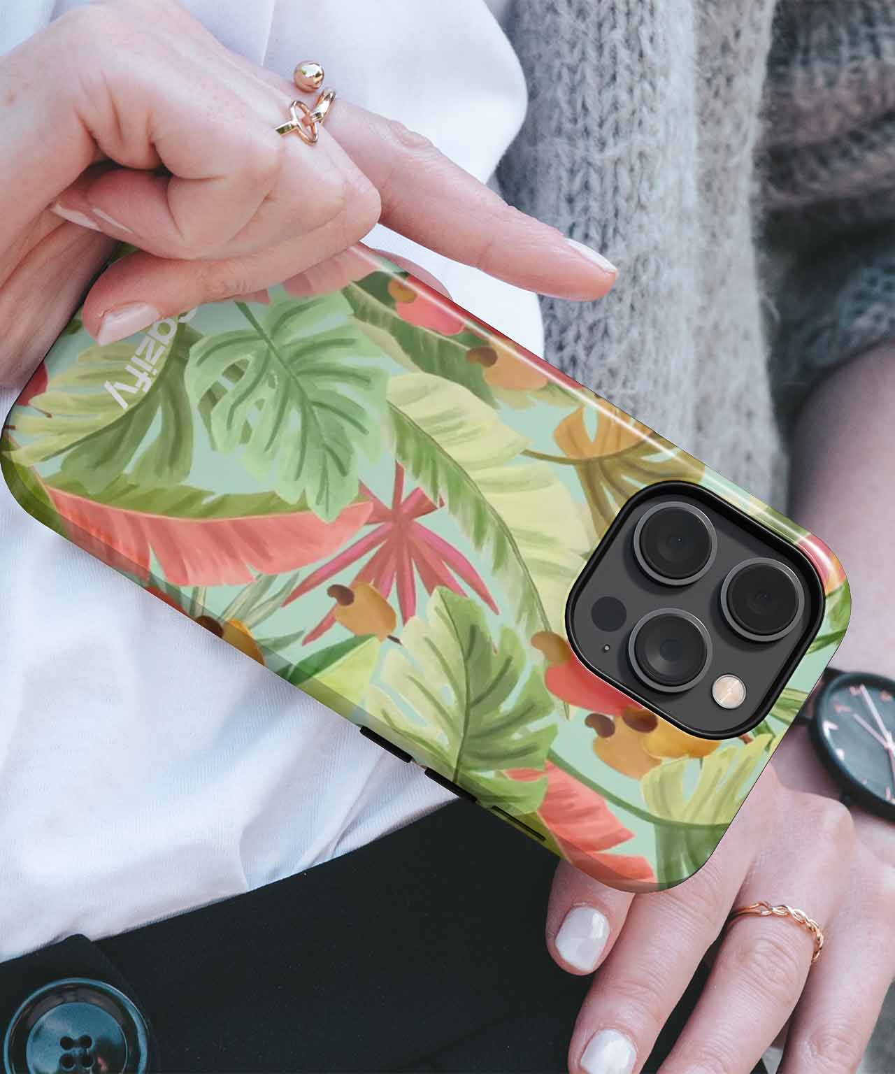 Tropical Paradise Leafy Delight iPhone case Case Cazify - Delivery Canada