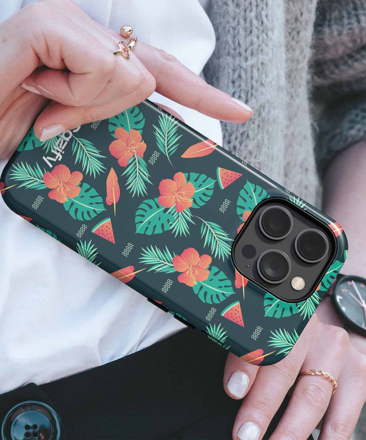 Tropical Paradise Party Vibes iPhone case Case Cazify - Delivery Canada