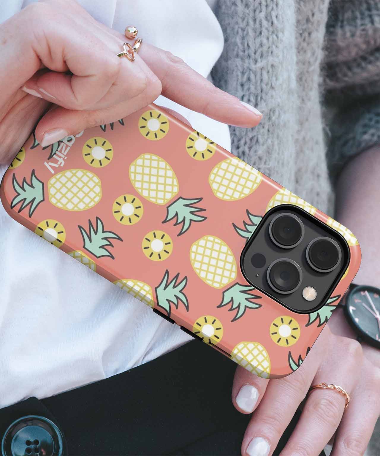 Tropical Pineapple Party Vibes iPhone case Case Cazify - Delivery Canada