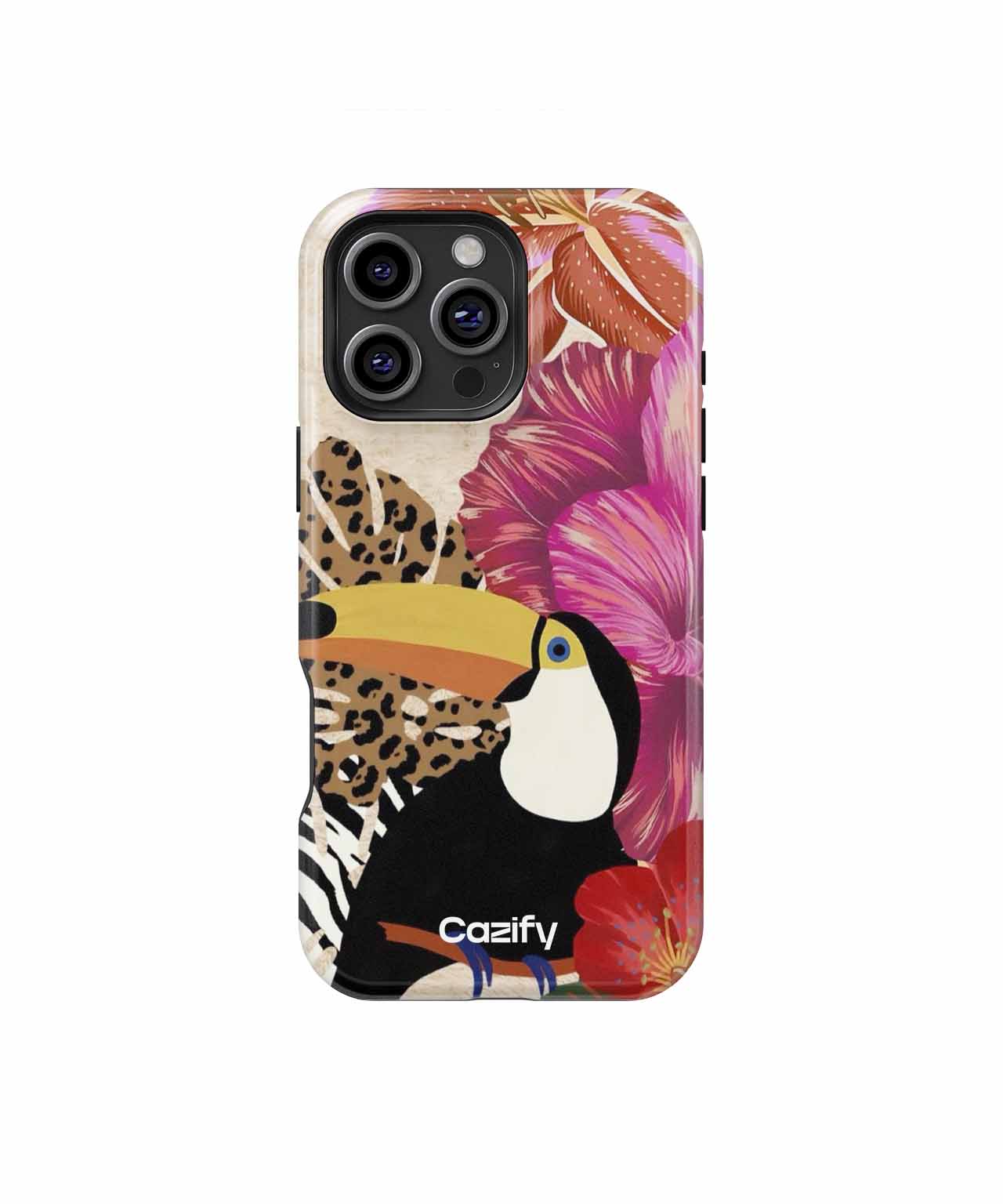 Tropical Toucan Party with Flowers iPhone case Case Cazify - Delivery Canada