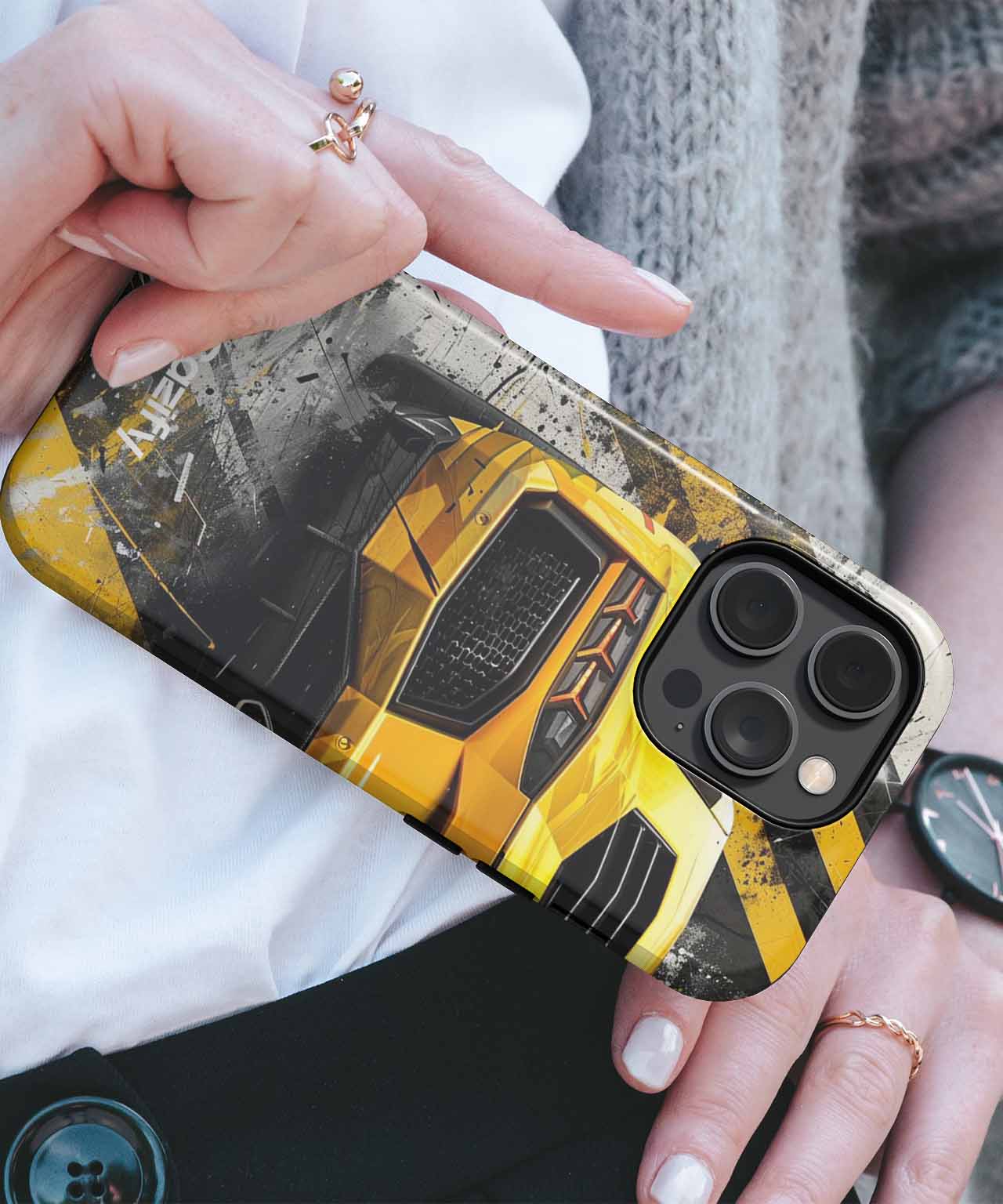 Turbocharged Yellow Speed Machine iPhone case Case Cazify - Delivery Canada