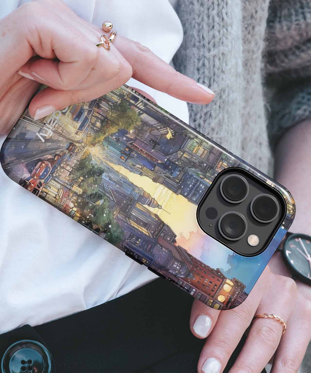 Urban Winter Wonderland Dreamscape iPhone case Case Cazify - Delivery Canada