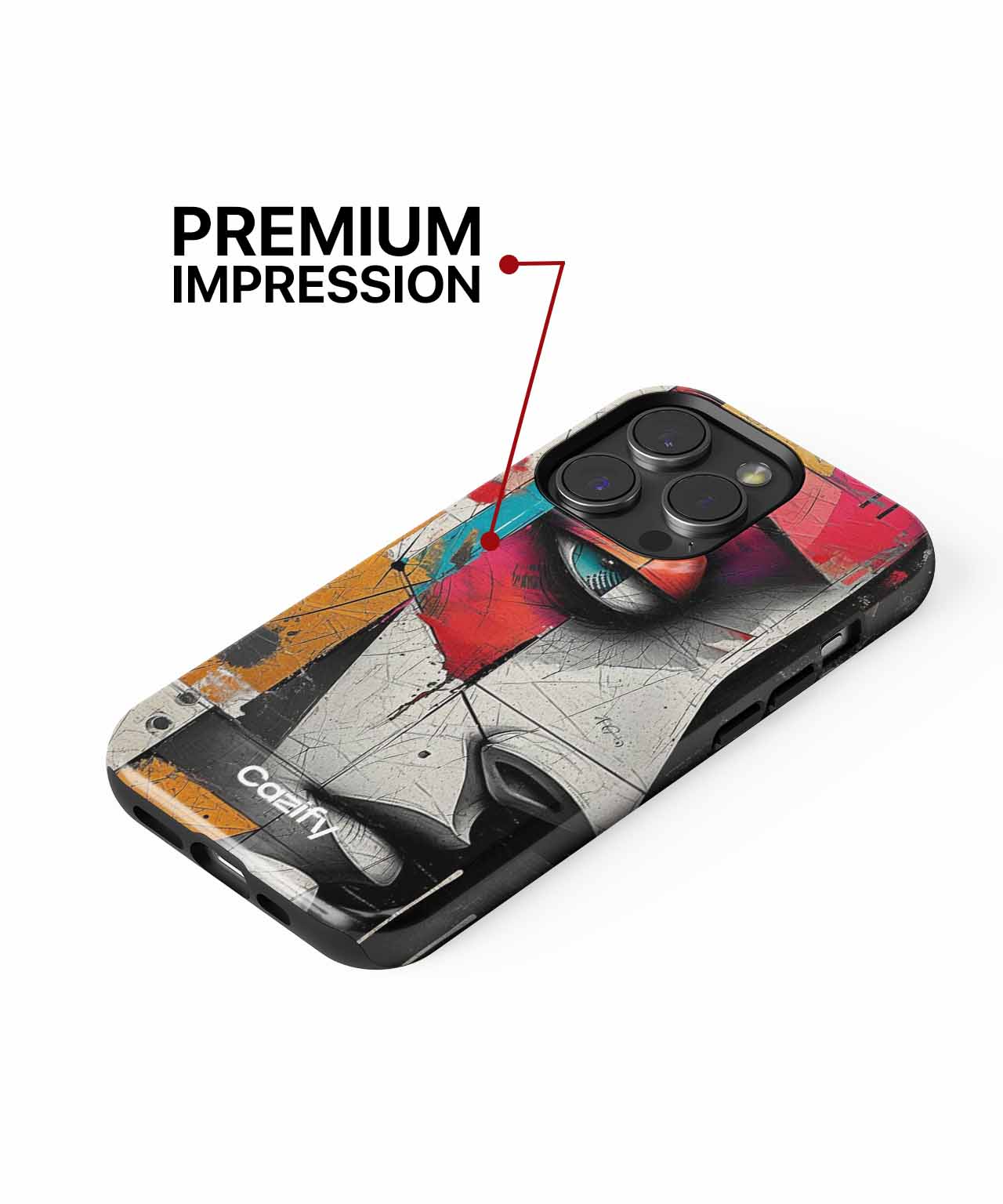 Vibrant Abstract Portrait of a Stranger iPhone case Case Cazify - Delivery Canada