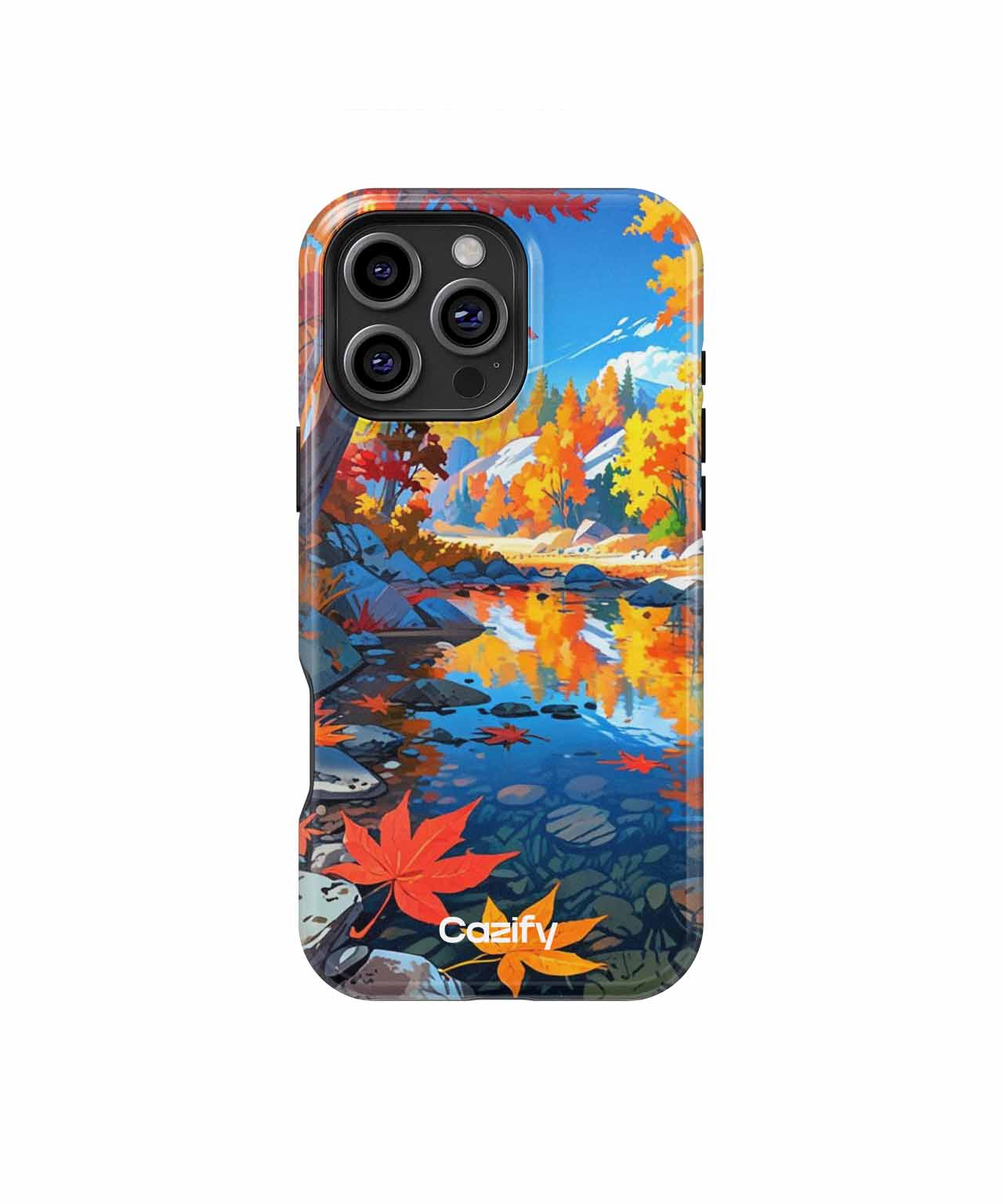 Vibrant Autumn Leaves Reflecting in Water iPhone case Case Cazify - Delivery Canada