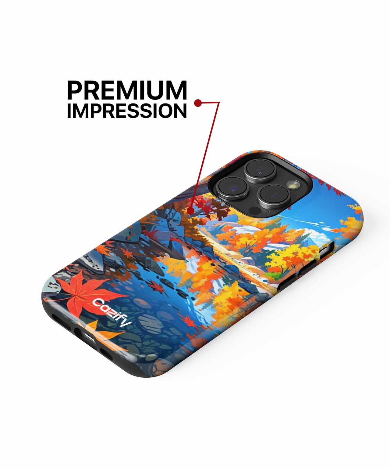 Vibrant Autumn Leaves Reflecting in Water iPhone case Case Cazify - Delivery Canada