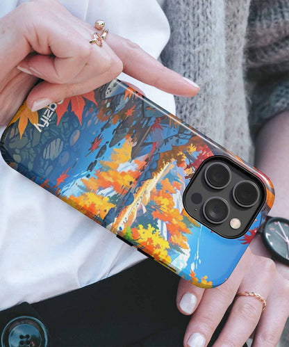 Vibrant Autumn Leaves Reflecting in Water iPhone case Case Cazify - Delivery Canada