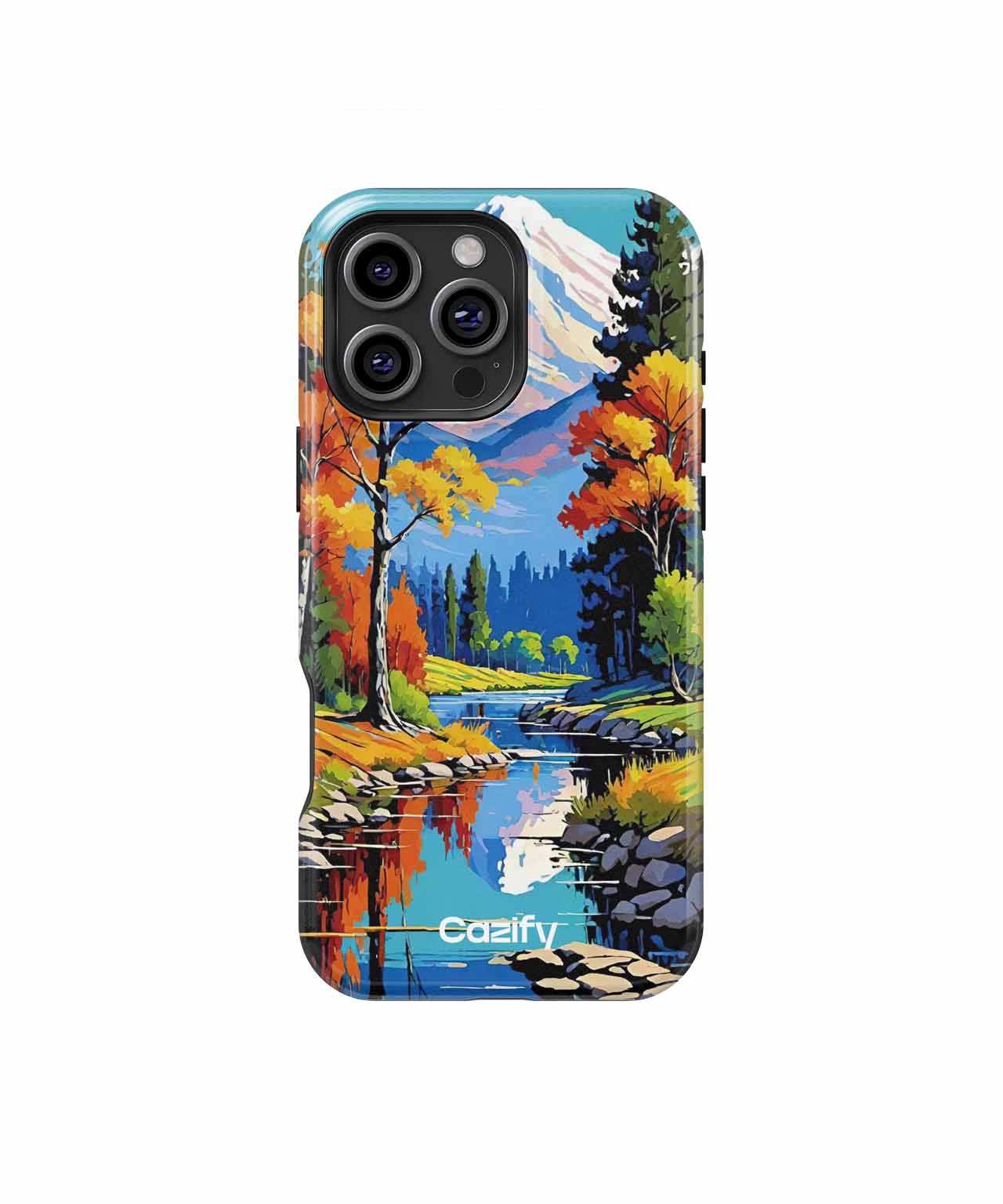 Vibrant Autumn Mountain Reflection iPhone case Case Cazify - Delivery Canada