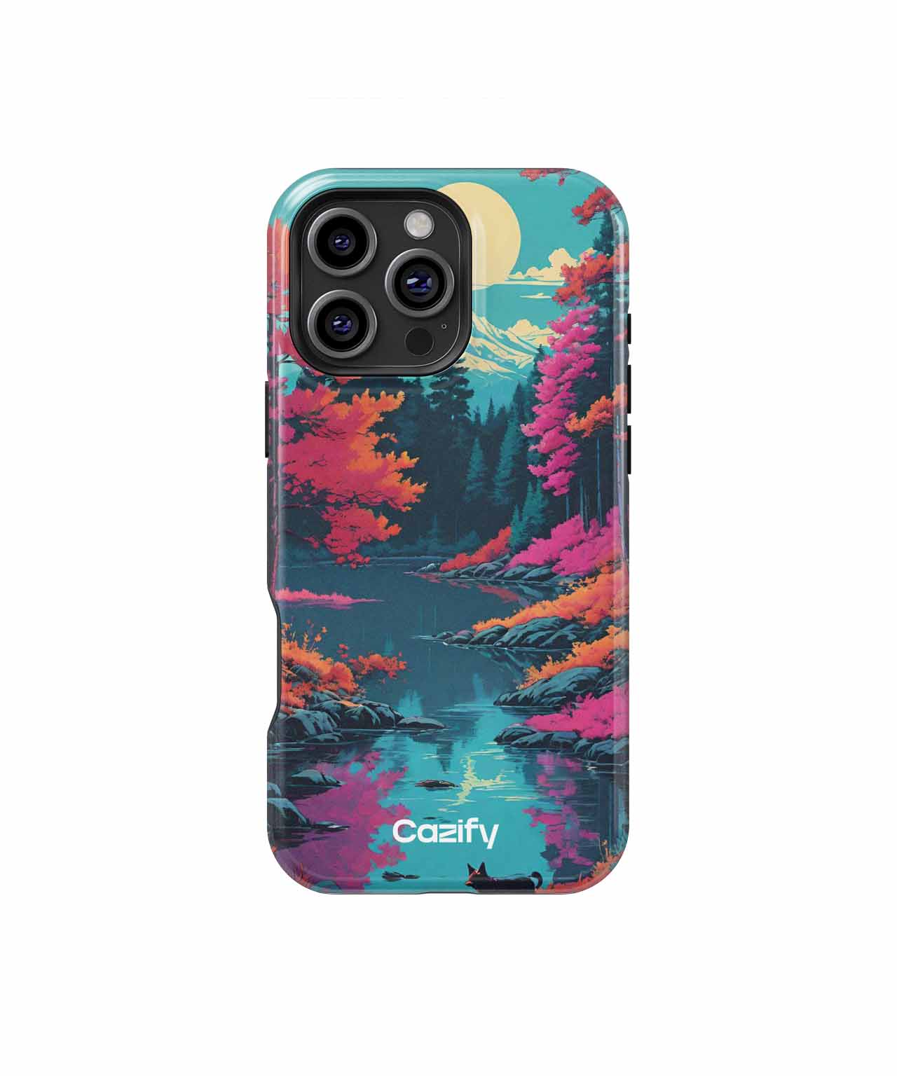 Vibrant Autumn Mountain Reflection iPhone case Case Cazify - Delivery Canada