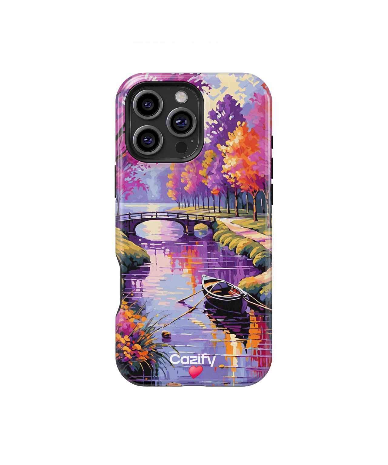Vibrant autumn romance by the river iPhone case Case Cazify - Delivery Canada
