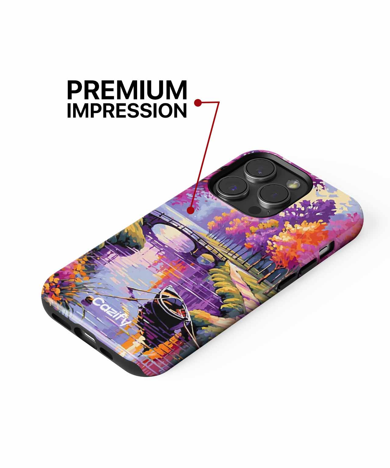 Vibrant autumn romance by the river iPhone case Case Cazify - Delivery Canada