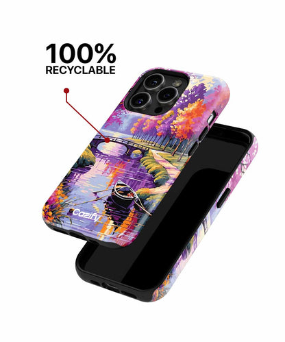 Vibrant autumn romance by the river iPhone case Case Cazify - Delivery Canada