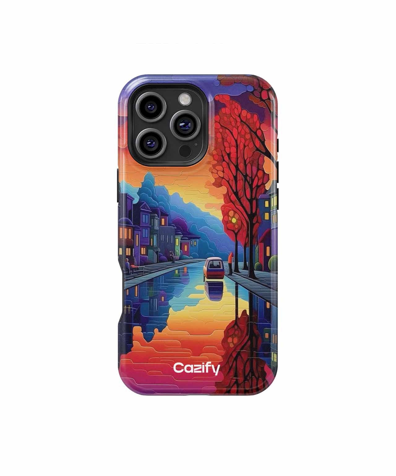 Vibrant Autumn Sunset Over the City iPhone case Case Cazify - Delivery Canada