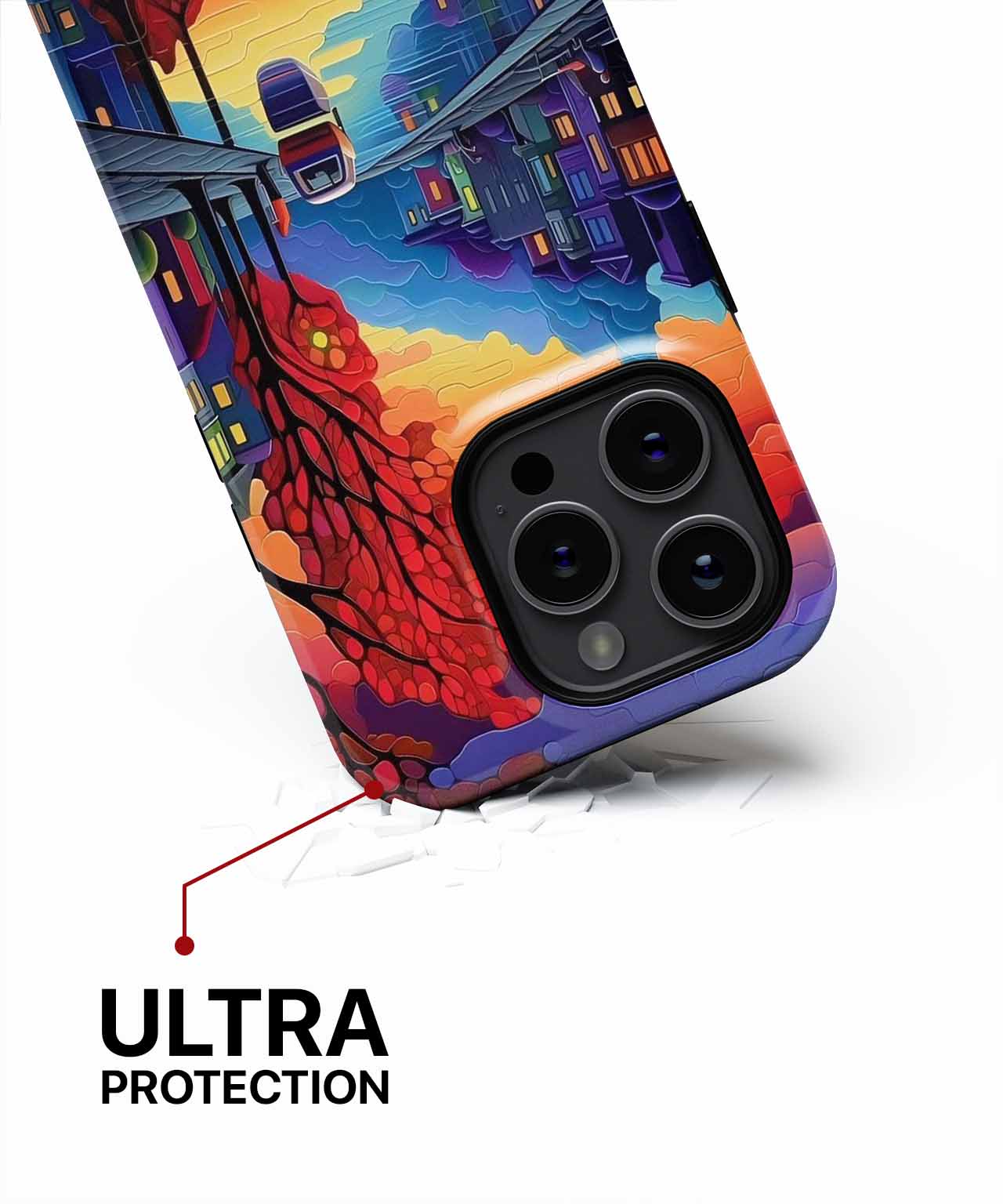 Vibrant Autumn Sunset Over the City iPhone case Case Cazify - Delivery Canada