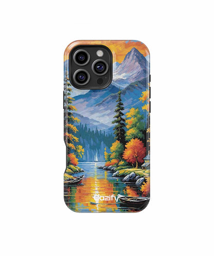 Vibrant Autumn Sunset Reflections iPhone case Case Cazify - Delivery Canada