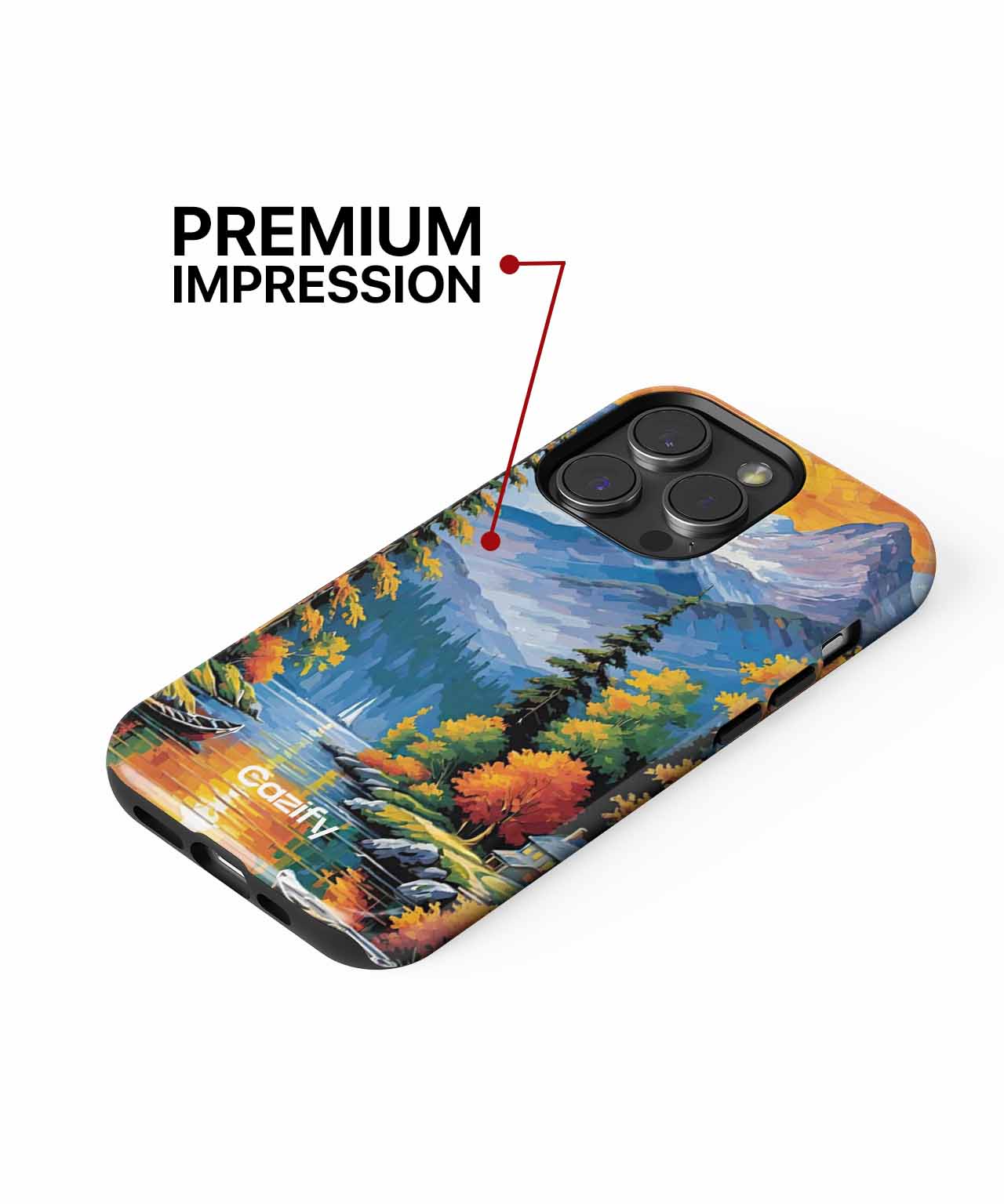 Vibrant Autumn Sunset Reflections iPhone case Case Cazify - Delivery Canada