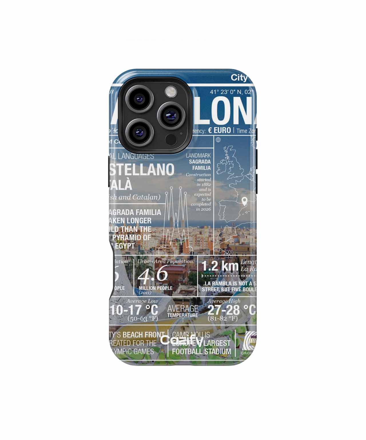 Vibrant Barcelona City Guide iPhone case Case Cazify - Delivery Canada