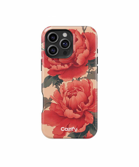 Vibrant blooming peonies bursting with beauty iPhone case Case Cazify - Delivery Canada