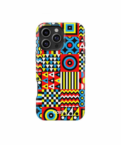 Vibrant Chaos of Colors and Shapes iPhone case Case Cazify - Delivery Canada