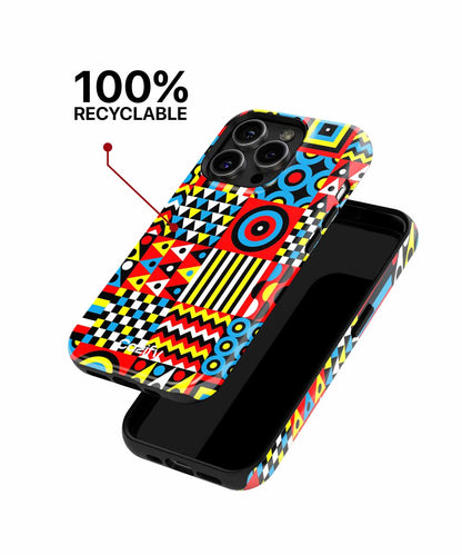 Vibrant Chaos of Colors and Shapes iPhone case Case Cazify - Delivery Canada