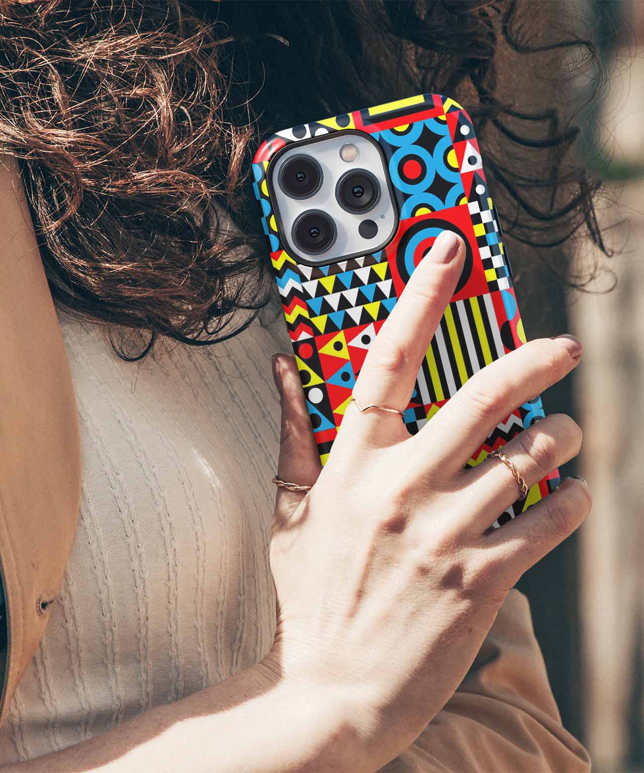 Vibrant Chaos of Colors and Shapes iPhone case Case Cazify - Delivery Canada