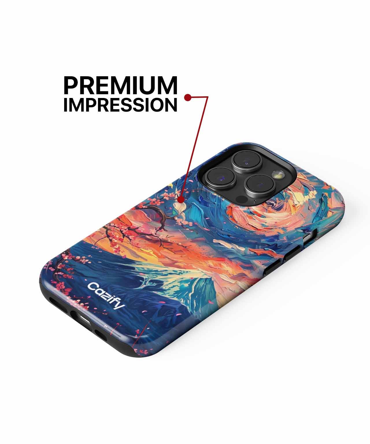 Vibrant Cherry Blossom Swirl Sky iPhone case Case Cazify - Delivery Canada