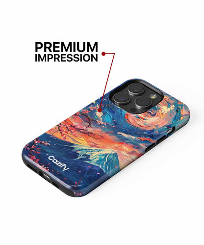 Vibrant Cherry Blossom Swirl Sky iPhone case Case Cazify - Delivery Canada